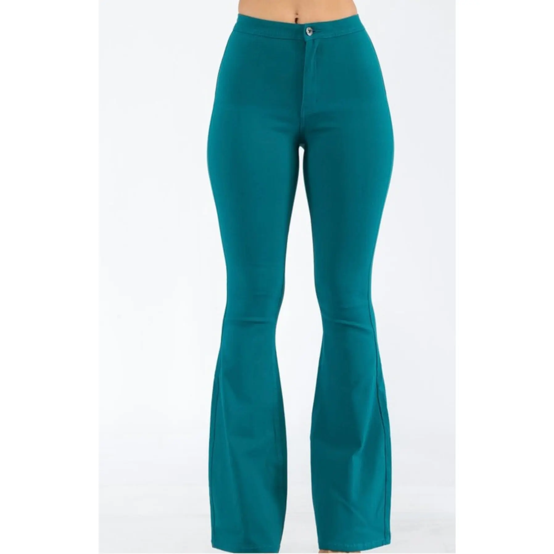Teal Bell Bottom Jeans