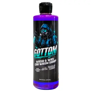 Gottom - Wash & Wax Car Wash Soap - Ultra Foaming Deep Clean Carnauba Wax Soap for Foam Cannons & Buckets for a Premium Finish - Scented with Frozen Grape