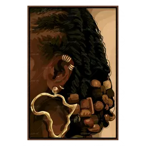 African Beads -Smard Black Wall Art Print/ Canvas for Home /Office Decor