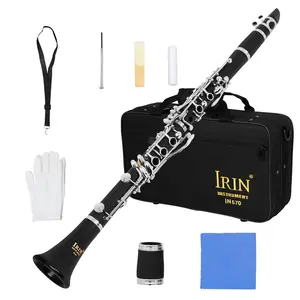 B Flat Clarinet, 17 Key Wind Instrument for Beginners, Musical Instrument for Students, Professional Clarinet for Beginners