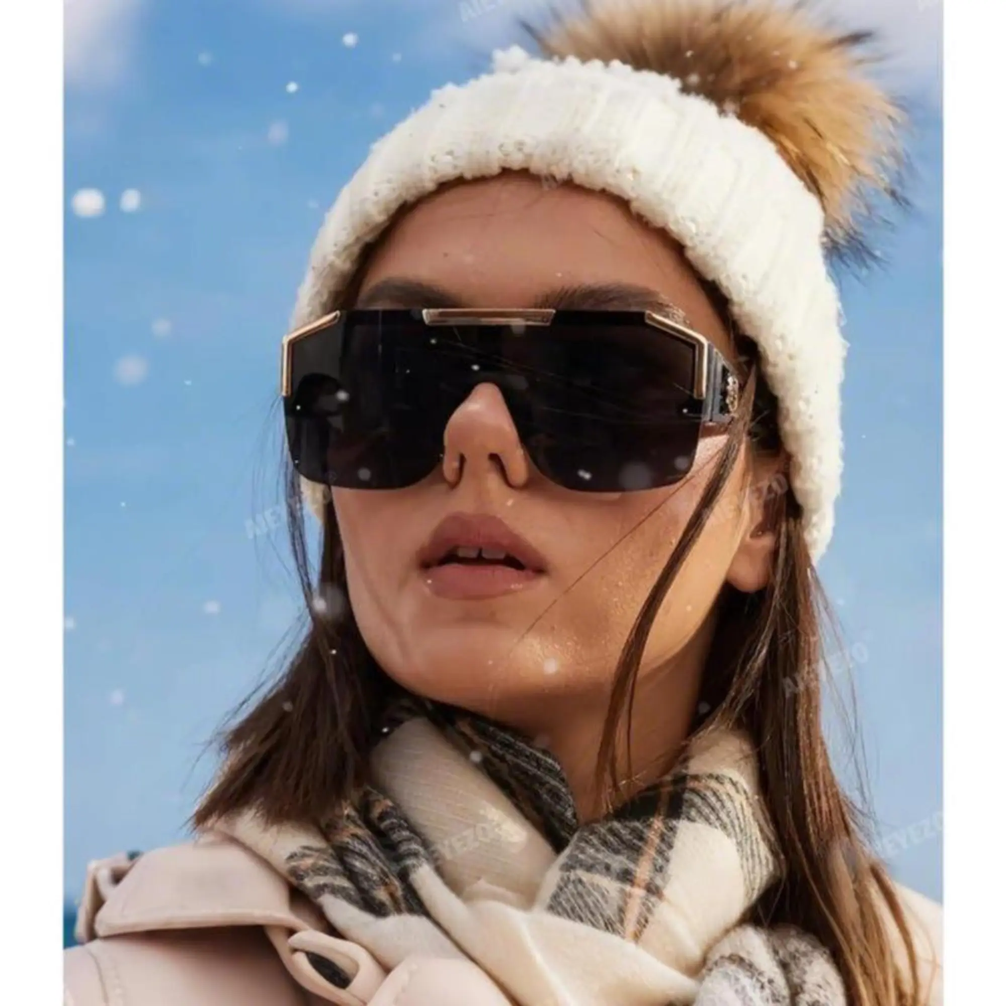 Square Oversized Shield Sunglasses UV400 Protection Polarized Unisex Amazon.com: Jefoo Polarized Square Sunglasses for Women Men  main image 4