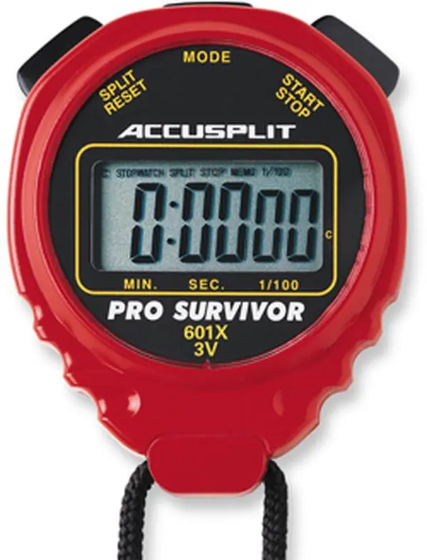 Accusplit A601XR Pro Survivor Stopwatch with Red Case