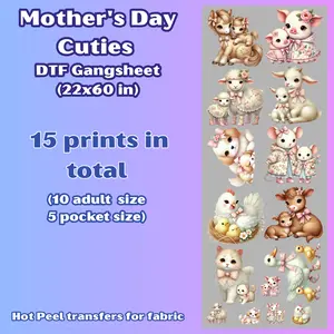 G15 Mother's Day Cuties DTF Gang Sheets for shirts