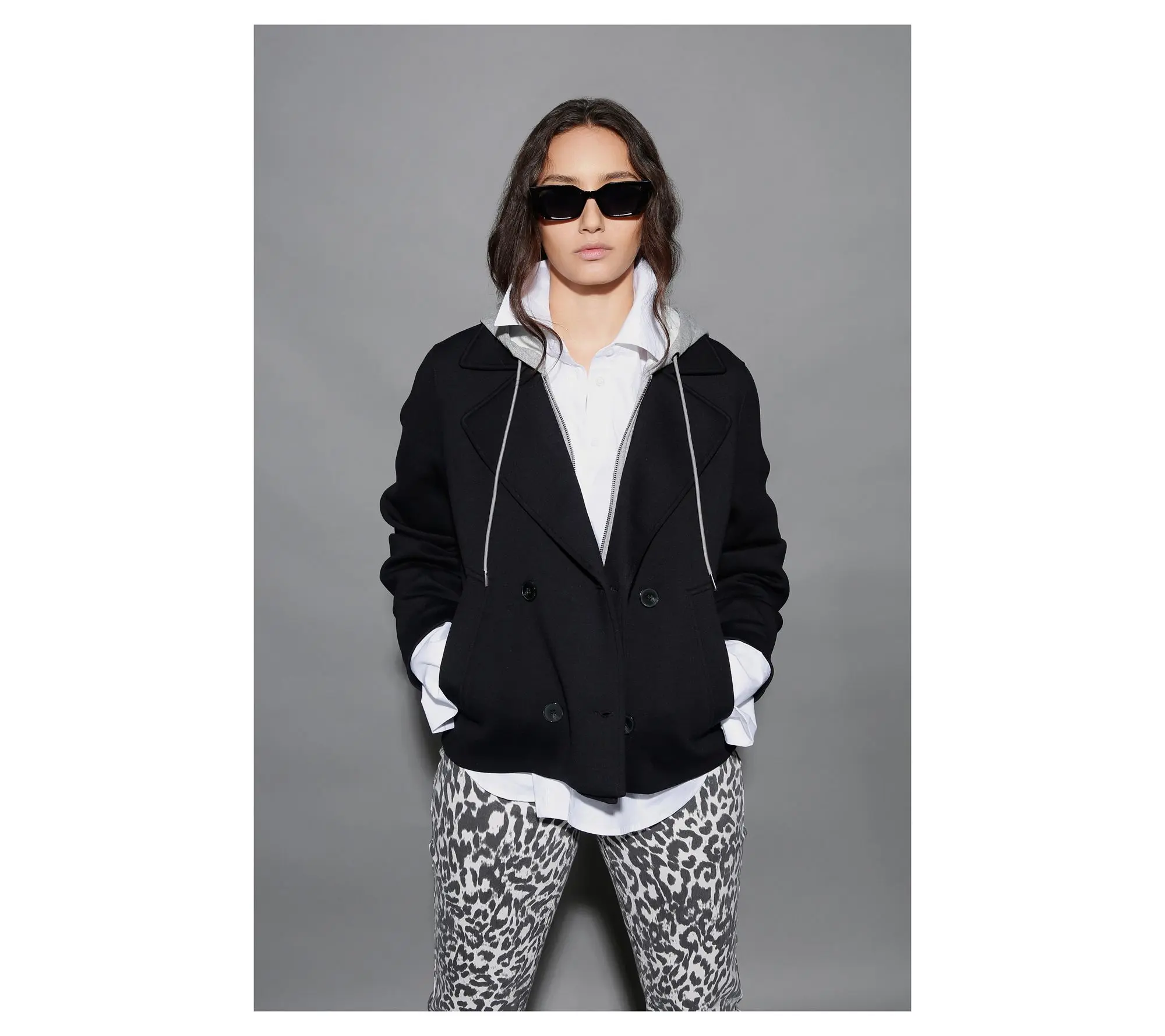 RM Studio x Rebecca Minkoff Kelly Peacoat w/ Removeable Hood