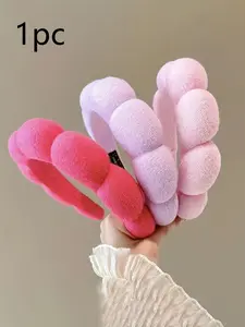 Sweet high-top cloud-shaped hairband for women, elastic and soft cloud-shaped hairband, face-washing hair tie, cute home hair accessory, yoga hair tie, daily casual hair accessory