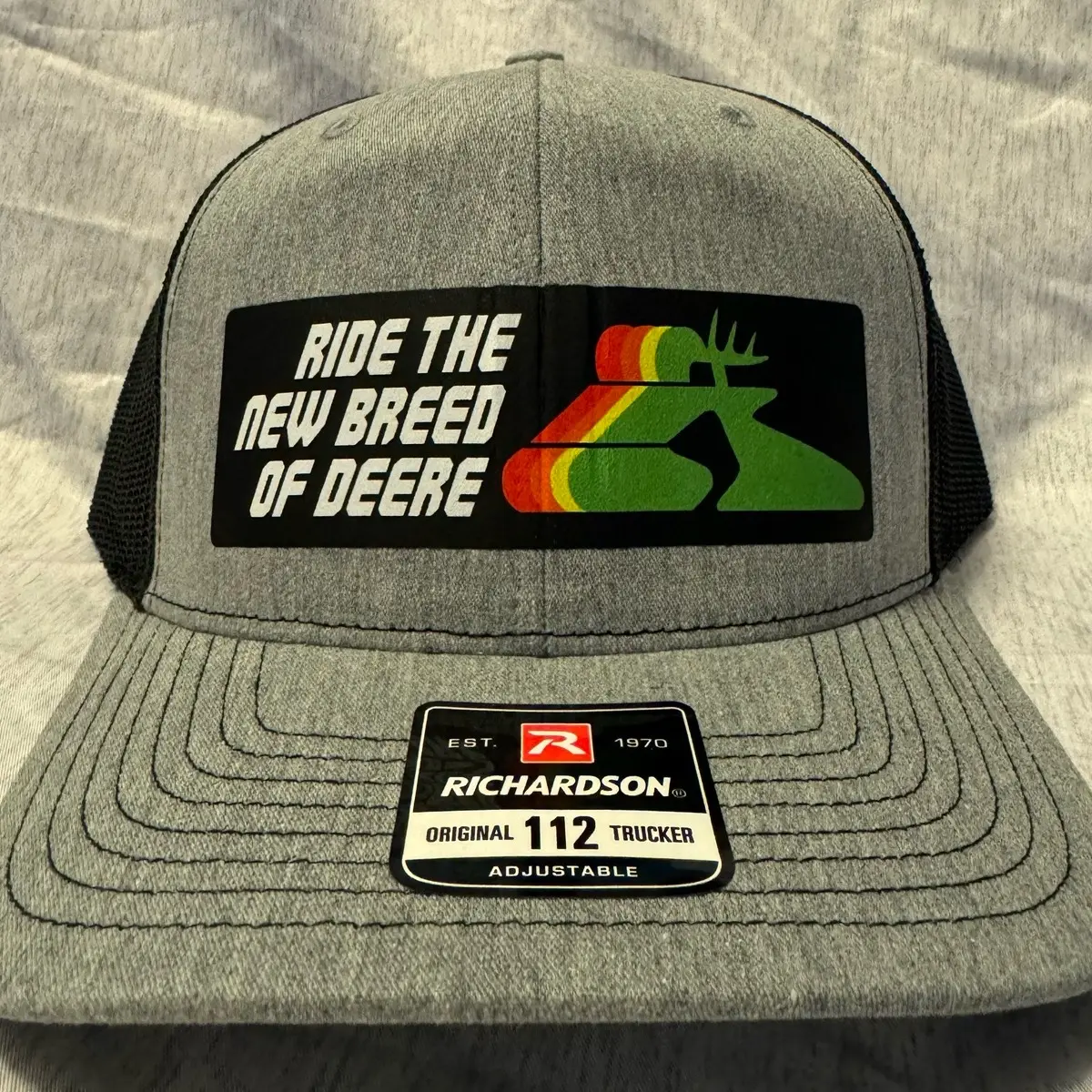 Ride the New breed John Deere Snowmobile Inspired Hat