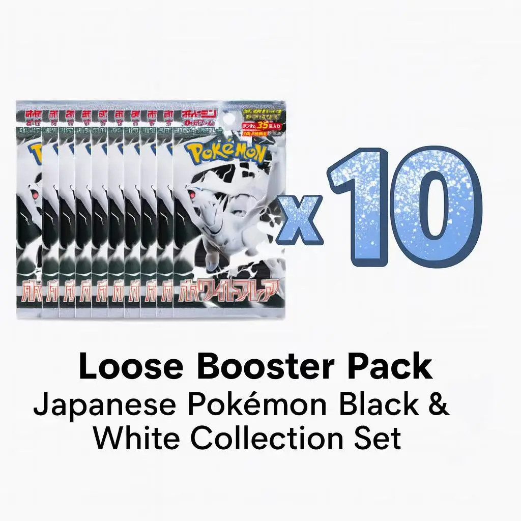 Pokémon Loose Pack SV11B/SV11W Black Bolt and White Flare Japanese Booster Packs Bundle