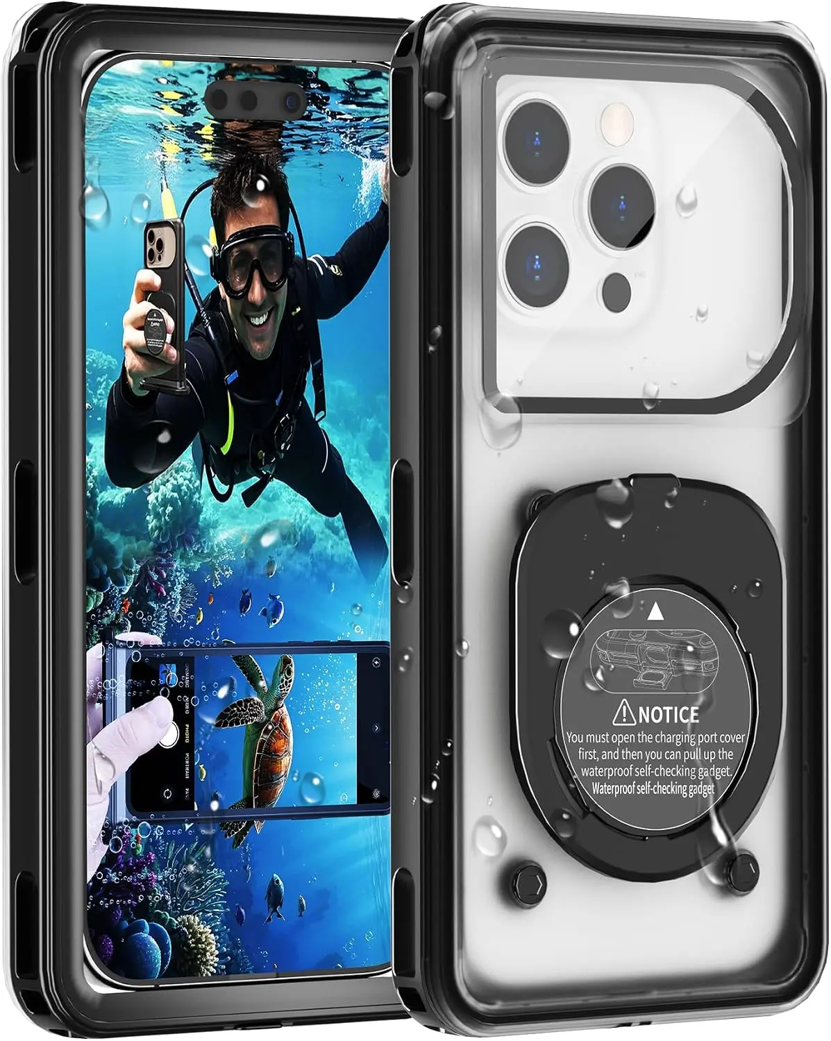 Universal 6.9 inch Waterproof Case of iPhone and Android Phones : Fully Sealed Underwater IP68 Waterproof Shockproof Dustproof Full-Body Protective