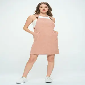 Corduroy Pink Jumper Dress