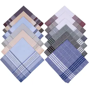 Pure  Handkerchiefs for Men - nearly 16x16 Inch, Classic Style, Aggressively Absorbing & Machine Washable, 4 Floral Design x 3 Colors Each -12 Pcs  Pocket Squares for Men