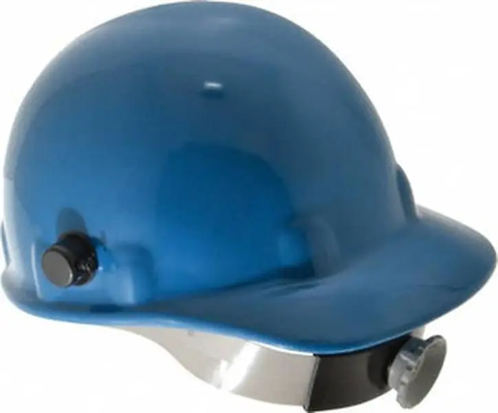 Honeywell Fibre-Metal Hard Hat - ANSI Type I Class G, Non-Round Solid Plastic, 8-Point Ratchet Adjustable, Impact Rated, Blue, 6-1/2 to 8 Size, E2QRW71A000 | Head Protection for Construction Work