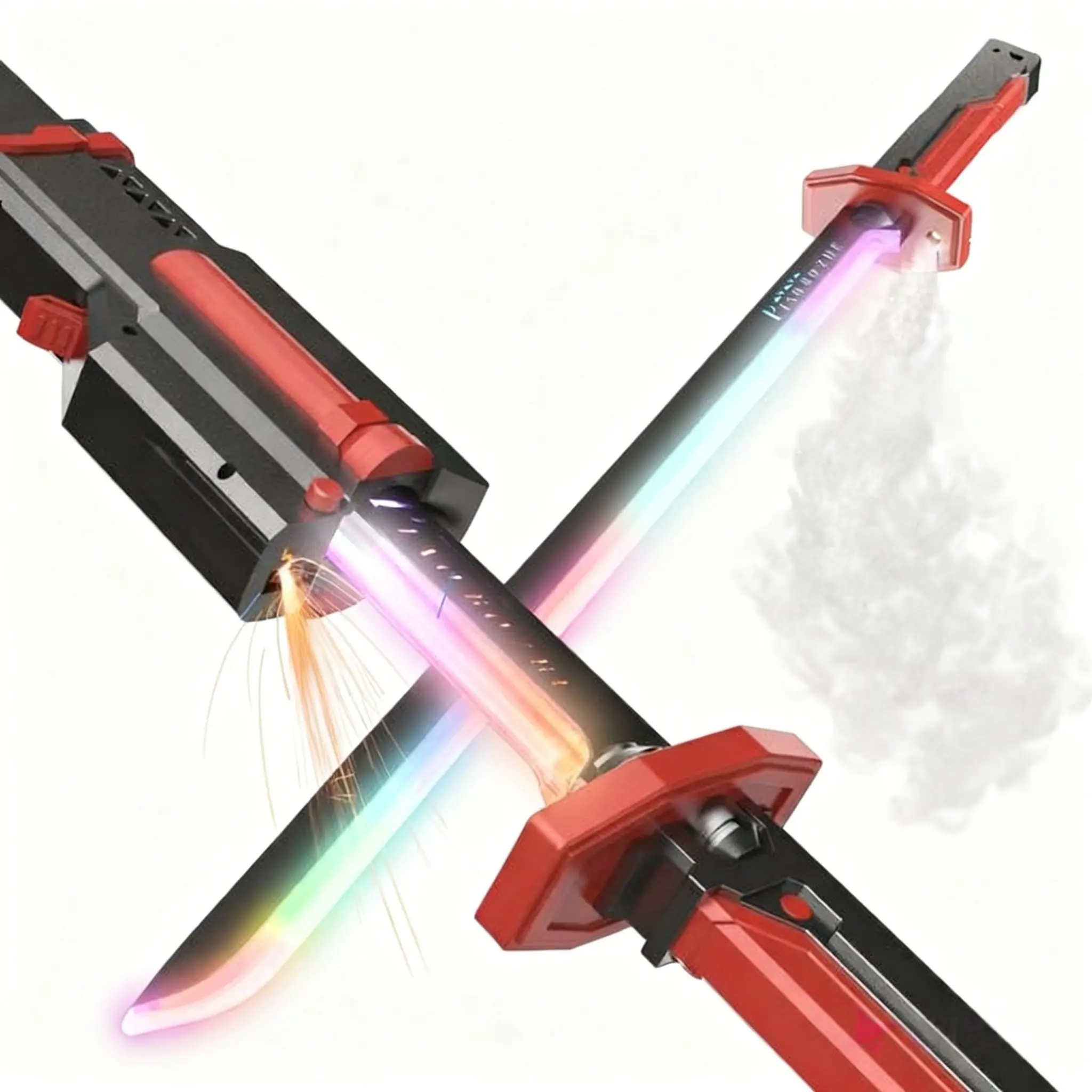 Interstellar Spark Battle Saber - LED Light Up Sword with Mist & Spark Effects, Rechargeable Toy for Kids & Adults Gradient Lightsabers Polycarbonate Lightsaber Graduation Season Gifts party