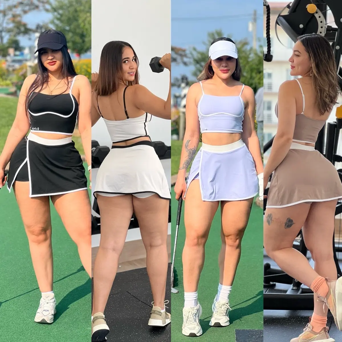 Active skirt skort shorts 2 pcs sets