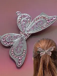 Diamond Butterfly Hair Clip, Y2K Bangs Side Clip, Vintage Cute Style, Simple Fashion, Perfect Gift, Daily Accessory, Party, Holiday