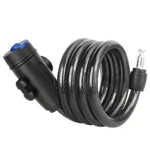 Bicycle Lock Head Chain Lock Long Bar Lock Key Operated Steel Wire Lock Anti-Theft Lock Affordable and Durable Bicycle Lock Bike Lock Bike Accessories