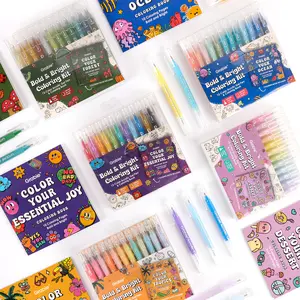 Grabie Bold & Bright Coloring Kit, 12-Color Acrylic Gel Pen & Coloring Book, Tiktokshopstockup, Tiktokshopmothersday