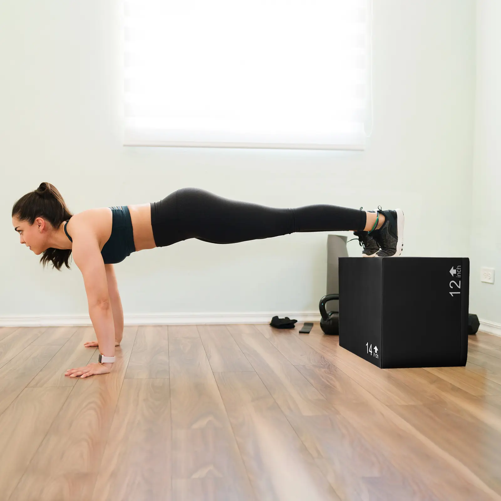 COSTWAY - 3 In 1 Foam Plyometric Box with 3 Heights and Easy-to-Clean PU Cover-16 Inches