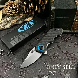 High-Quality 0022 Mini Folding Knife with Stone-Washed CPM-20CV Blade and Carbon Fiber Handle—Ultra-Lightweight Survival, Camping, and Outdoor Knife; EDC, Jungle Exploration, Hiking, and Fishing Tool