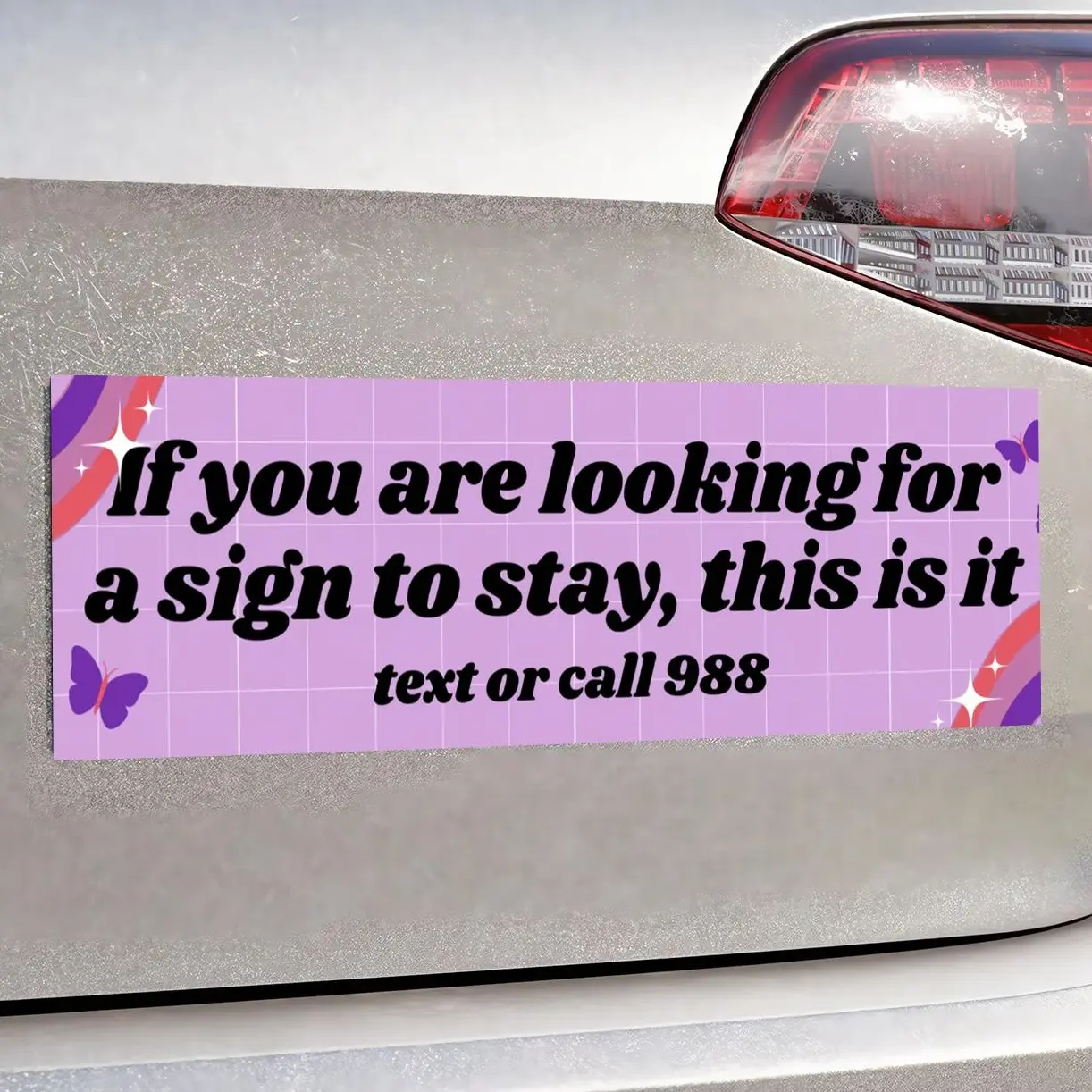 If You Are Looking For a Sign to Stay Alive This Is It, car magnet purple, Funny Bumper Sticker, Leftist Tiktok Car Magnet, Cute Car Stickers, Voting Magnetic Bumper Sticker, Car Magnet Gift