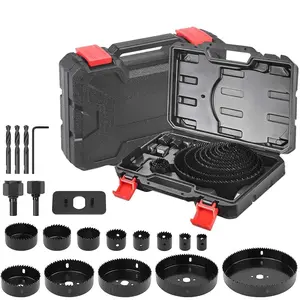 Hole Saw Set 20counts  Hole Saw Kit with 3/4"-6"(19-152mm) 13PCS Saw Blades, 2 Mandrels, 3 Drill Bits, 1 Installation Plate, 1 Hex Key, Ideal for Soft Wood, Plywood, Drywall, PVCgiftgift