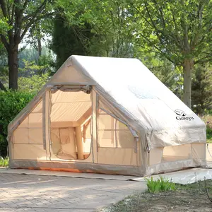 Inflatable Tent for Camping,4/6 Person Blow Up Air Glamping Room Tent House with Stove