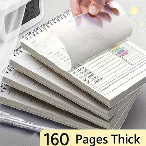 80 Sheets Agendas Planner Notepad Self-Discipline Book Coil Book Notebooks Calendar Agendas