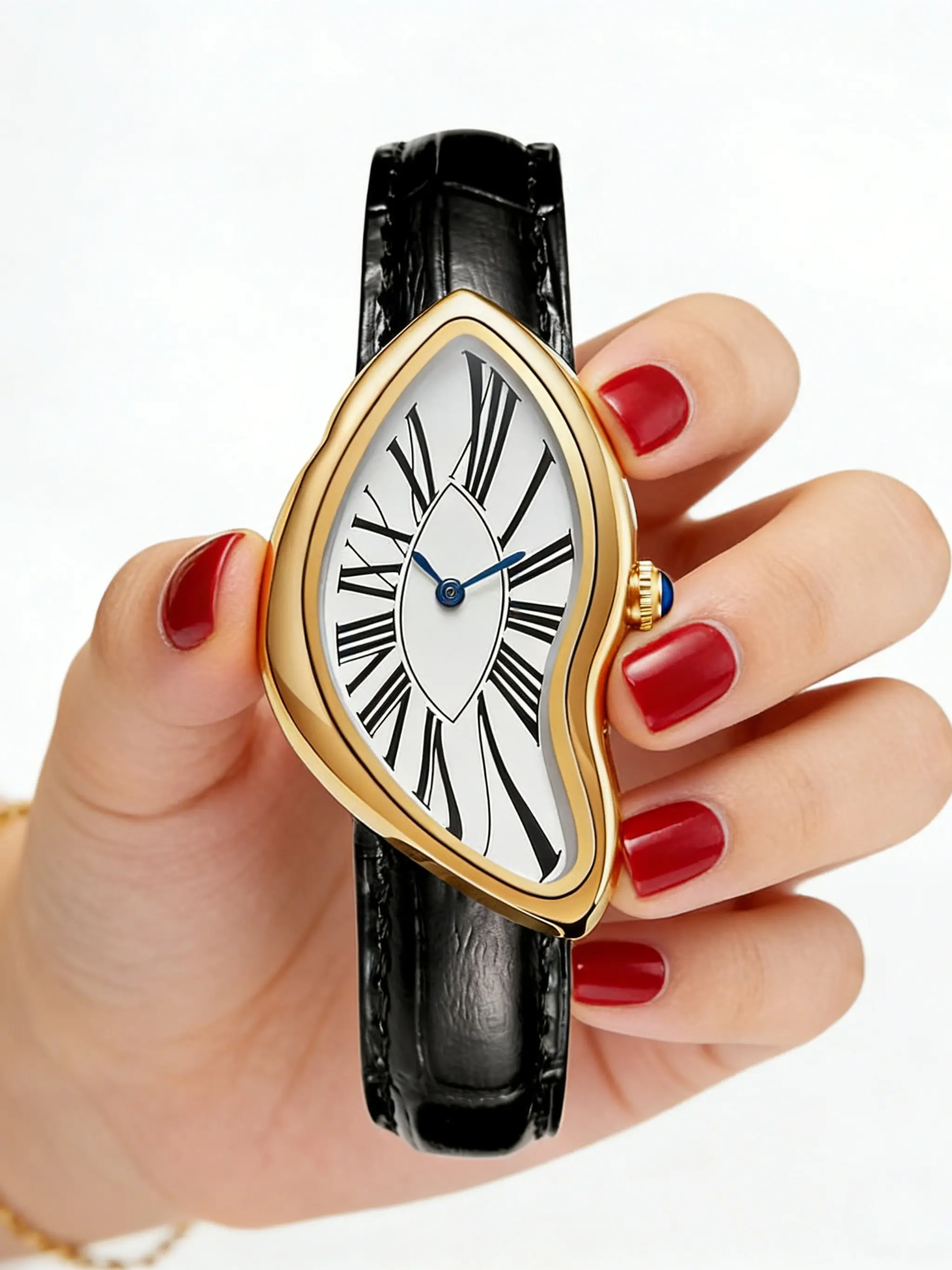 Creative Irregular Shape Watch, Vintage Y2K Design with Quartz Analog Watch Movement, Alloy Case and Mineral Glass, Unique Fashion Accessory, Irregular Shaped Watch, Analogue Quartz Watch, Quartz Wristwatch, Fashionable Watches