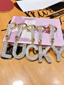 Lucky Letter Keychain, Silver Color Initial Charm, Unisex Casual Accessory, Perfect Gift for All Seasons, Unique Design for Daily Use, Keychain Set