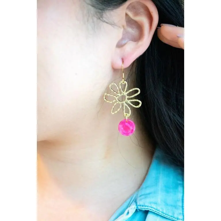 Spiffy & Splendid Maisy Earrings - Hot Pink