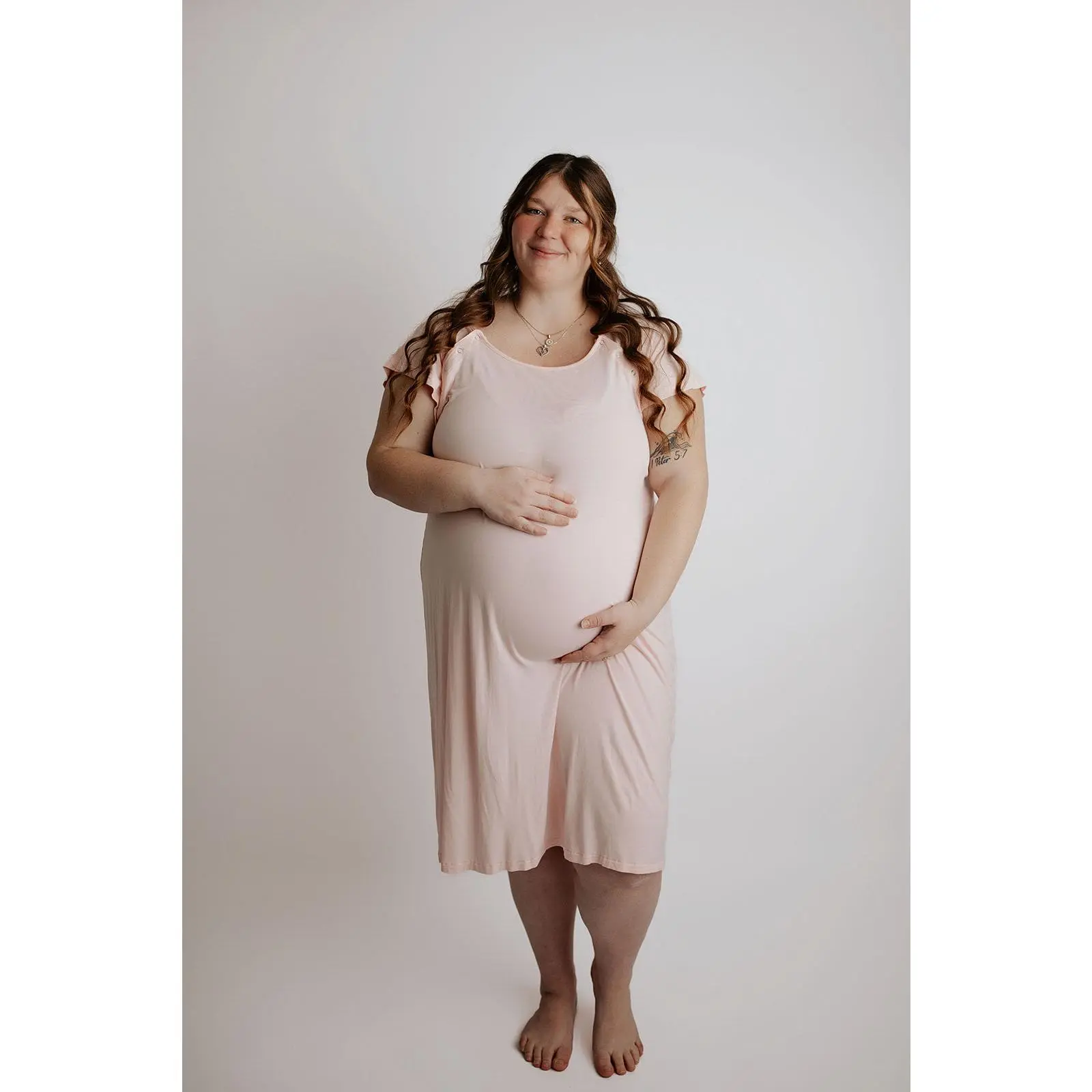 Plus Size Heavenly Pink Mommy Labor and Delivery/ Nursing Gown Variants