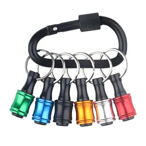 1/4 inch Quick Release Tool Bits Holder,Casual Hex Shank Drill Bit Storage Rod Extension Rod Metal Fun Keychain for Summer, QuickChange Drill Bit Electric Screwdriver Holder for Women & Men Socket Organizer#MothersDayGift #GiftsForHer