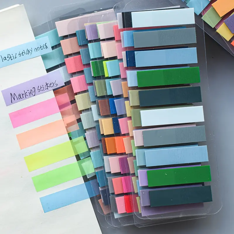 1400 Pcs PET Index Tabs, Book Tabs for Annotating Books, Morandi Color Gradient Translucent Sticky Notes, Reusable Binder Dividers & Page Markers, Color-Coding Labels for School Office Supplies, Student Gifts