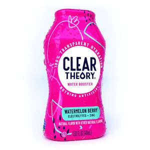 Clear Theory Water Flavoring Drops with Electrolytes – Electrolyte Drink Mix, [Blue Raspberry] Water Enhancer for Kids & Adults, Sugar-Free, Vegan, Gluten-Free, 2-Pack (1.62 fl oz Bottles)
