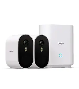 AOSU Security Cameras Wireless Outdoor, 5MP Ultra HD WiFi Home System, Triple Motion Detection, 166° Wide Angle, 365-Day Battery Life, Night Vision, No Monthly Fee, Work with Alexa/ Google Assistant