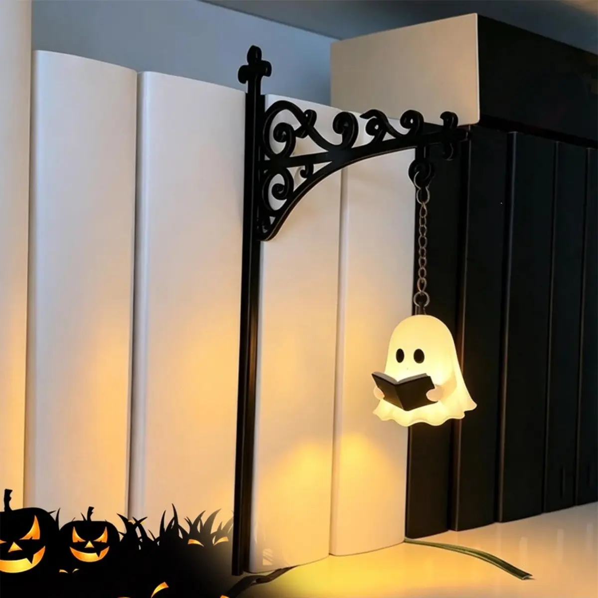 Library Lantern Mini Bookshelf Lamp, Halloween Lights Indoor | Hanging Lantern Book Shelf Light, Vintage Library Lantern-decorative Bookshelf Lighting for Book Lovers