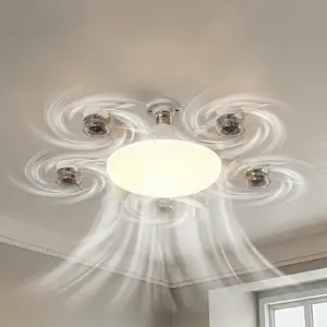 2026 Premium E26/E27 Socket 2-in-1 Wall-Mounted Ceiling Fan Light with Remote - Silent Sleep Motor, 3-Speed Gentle Breeze, 3-Color Dimmable LED, Smart Timer for Modern Home