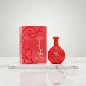 Arabiyat Prestige Nyla Sherbet EDP Spray, 2.7 fl oz Unisex Arabian Scent Fragrance - Limited Edition My Perfume, Citrus-Woody-Musk & Floral-Fruity Notes, Strawberry Top, Plum Heart, Non-Toxic, Long-Lasting Fruit-Based Refreshing Scent, Women's Gift