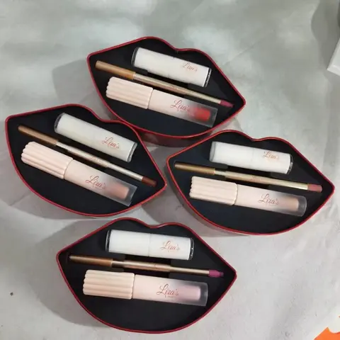 1588- Love Lip Trio Bundle - Lipstick, Lip Gloss, and Lip Liner Set