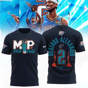 Shai Gilgeous Alexander 3D Shirt All Over Print Vintage Basketball Graphic Retro Tee HY4109