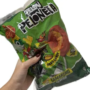 Pelon Peloneta Tamarind-Chili Lollipops - 18-Piece Mexican Candy, Sour Snacks for Outdoor Fun