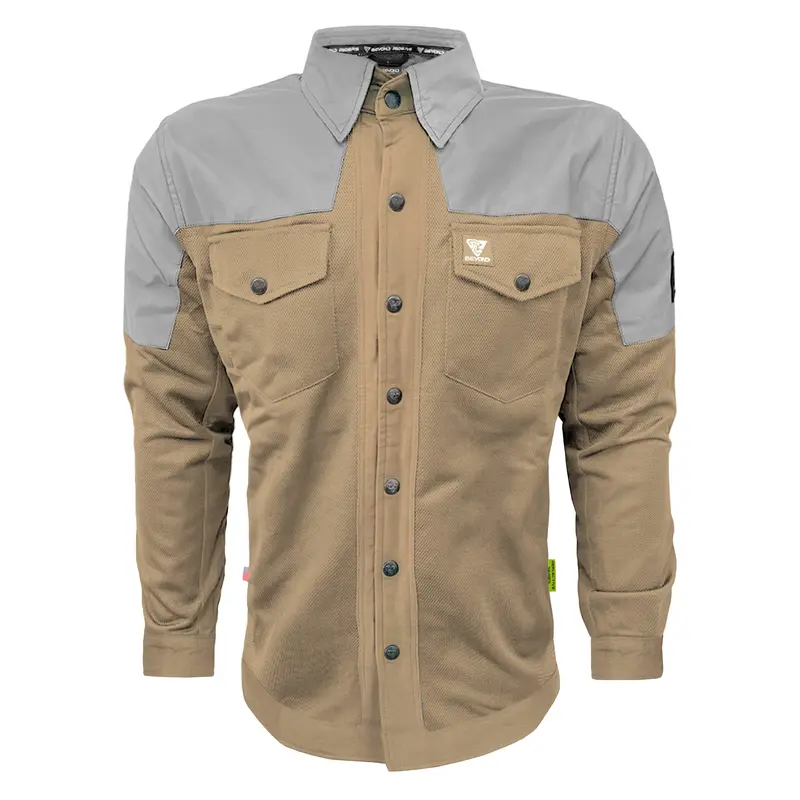Summer Mesh Reflective Shirt Camel Eclipse - with Pads