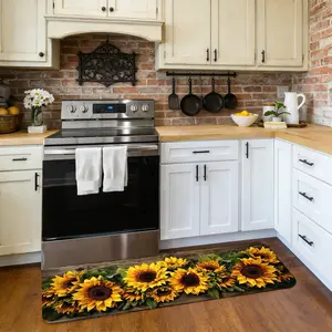 1pc / Sunflower Soft Thick Bathroom Mat, Kitchen Mat, Living Room Carpet, Bedroom Carpet, Indoor Doormat, Machine Washable Entrance Mat, Decorative Carpet, Indoor Carpet, Kitchen Floor