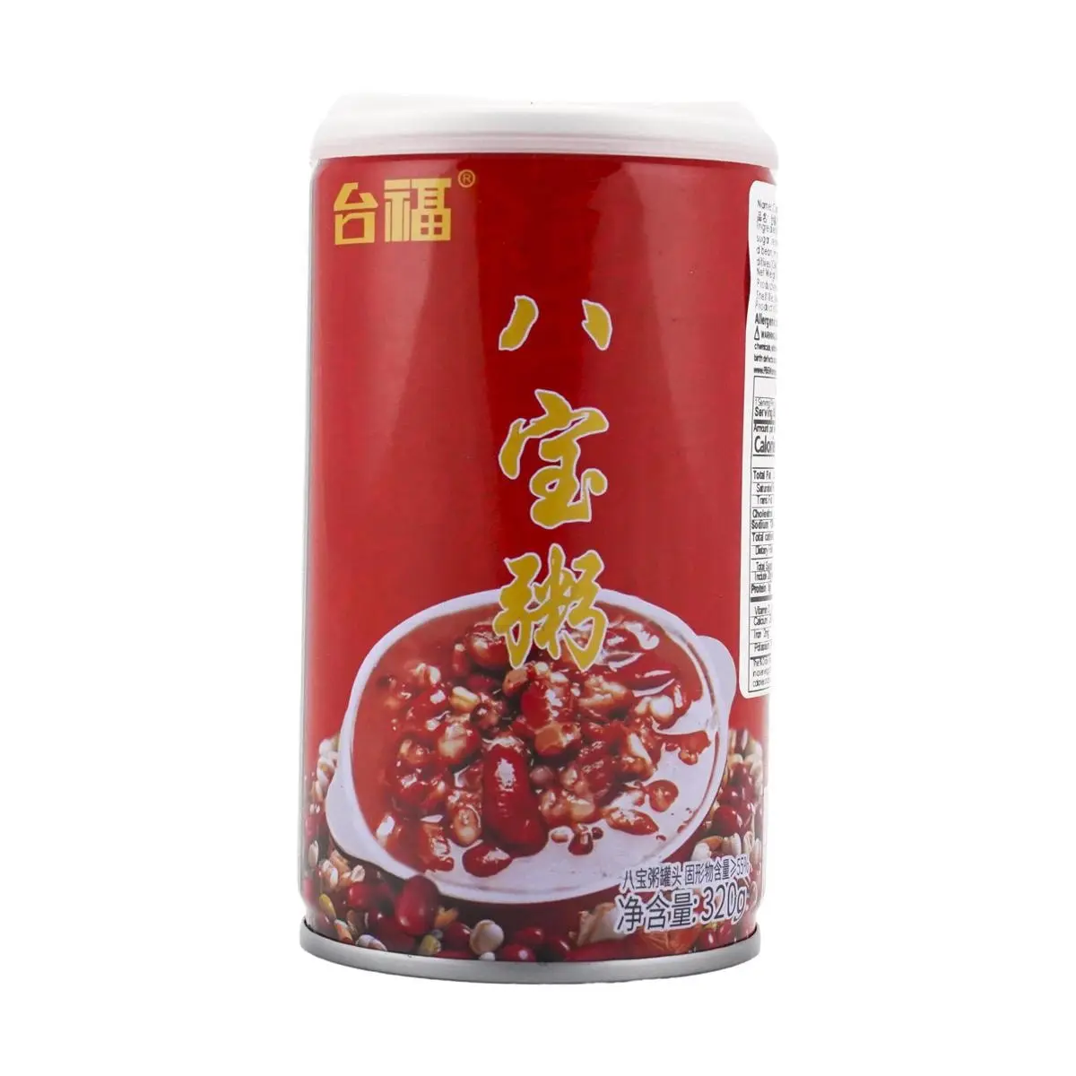 TAIFU Eight Treasure Congee Canned 320g - Ready to Eat Sweet Rice Porridge with Mixed Grains & Beans