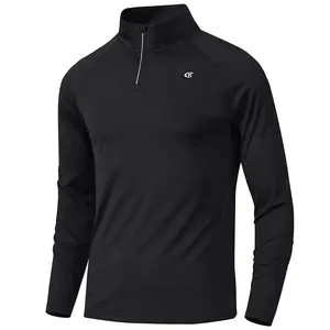 Men's Running Shirt Men's Plain Zipper Mock Neck Sweatshirt Long Sleeve Quarter Zip Pullover Moisture Wicking Quick Dry Athletic Workout Shirts UPF 50+ Lightweight Tops for Hiking Workout Athletic Springtok plain Clothing Golf Sweatshirts#Summervibes