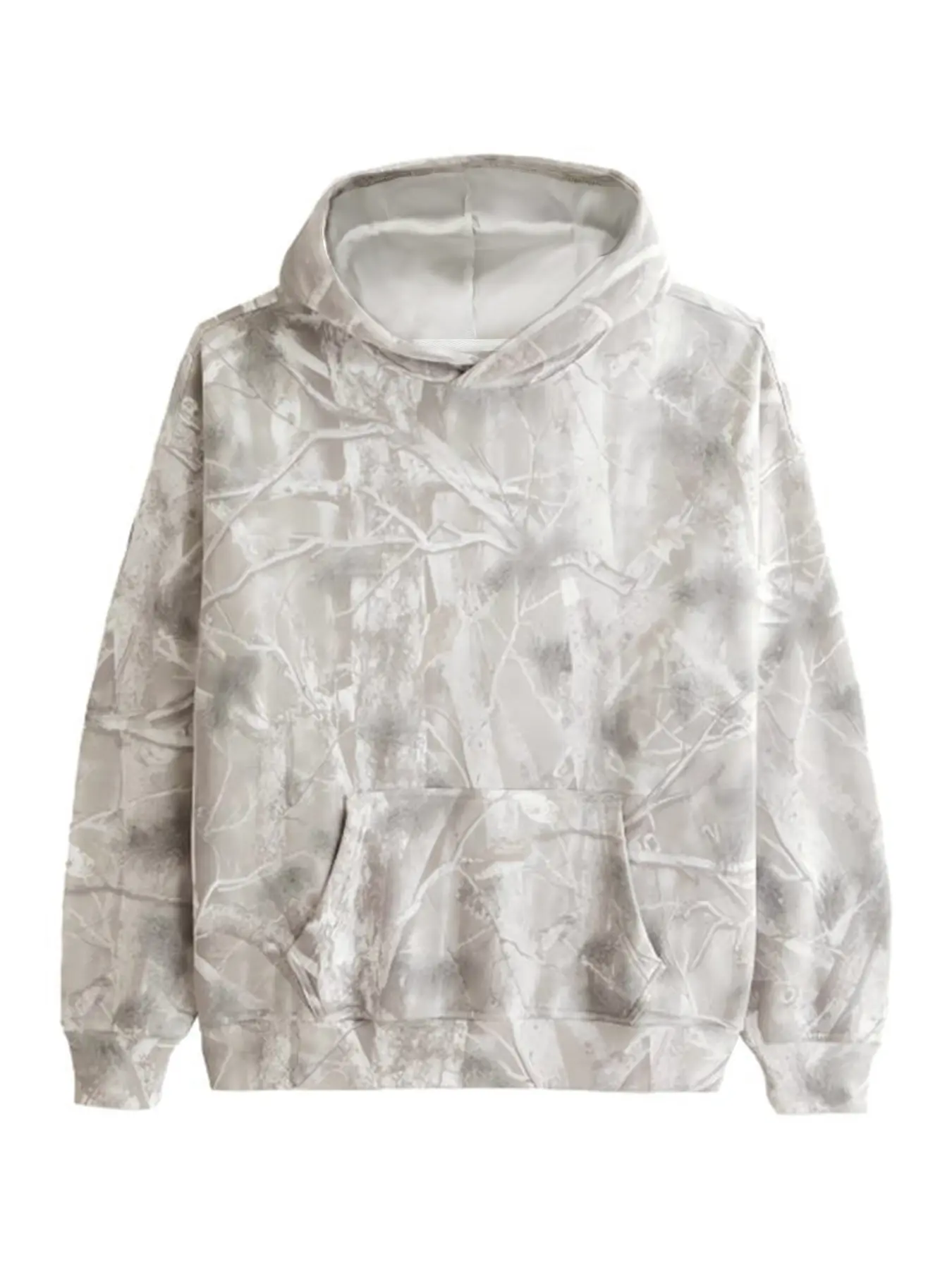 Unisex Casual Fashion Everyday Branch Print Hoodie, Loose-Fitting Long Sleeve Pullover, Graduation & Back-To-School Wear, Fall Streetwear, Sweatshirts