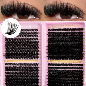 800 Piece Cluster D Curl Eyelash DIY Extension Kit, High Capacity, Long-Lasting, Mixed Styles, Perfect for Beginners, Home Makeup, Parties