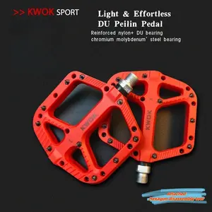 Ultra-Light Bicycle Pedals, Anti-Slip Nylon Du Bearing Flat Pedals, Mountain Bike Road Bike Pedals, Cycling Accessories