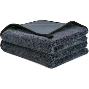 Drying Towels 35"x24" Large Microfiber Towels for  Detailing Gray - 2 Pack