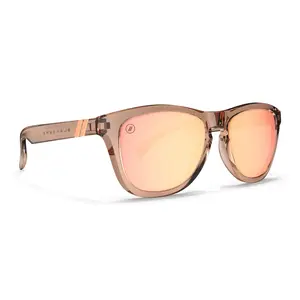 Blenders Eyewear L Series Citrus Blast Sunglasses Polarized Champagne Mirrored Lenses UV400 Protection Scratch Resistant Crystal Tan Frame with Peach Accents