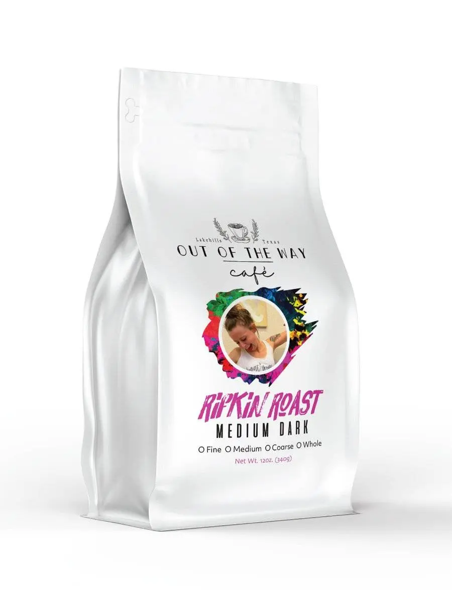 12oz. Bag - Out of The Way - Rifkin Roast - Medium Dark Roast Coffee 12oz. Bag - Out of The Way - Rifkin Roast - Medium Dark Roast Coffee